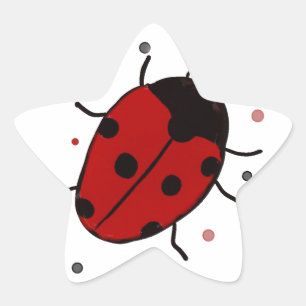 Ladybug Star Sticker