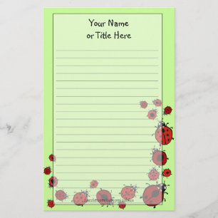Ladybug Stationery