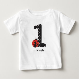 Ladybug t-shirt for baby's first birthday