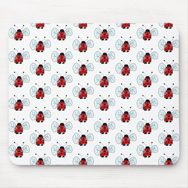 Ladybug Table Lamp Mouse Pad (Front)