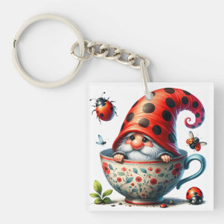Ladybug Tea Key Ring