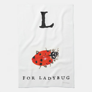 Ladybug  tea towel