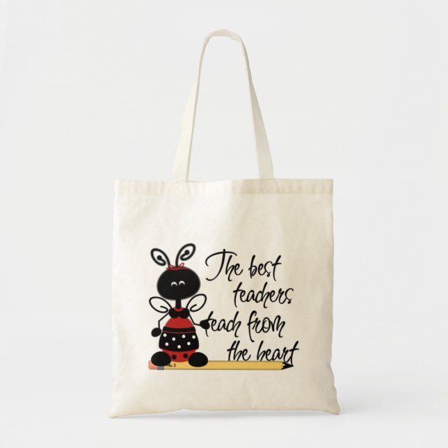 Ladybug Teacher's Tote Bag (Front)