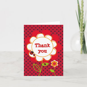 Ladybug thank you card