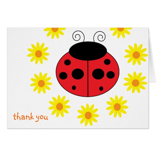 Ladybug Thank You Card