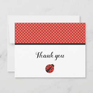Ladybug thank you note -blank invitation