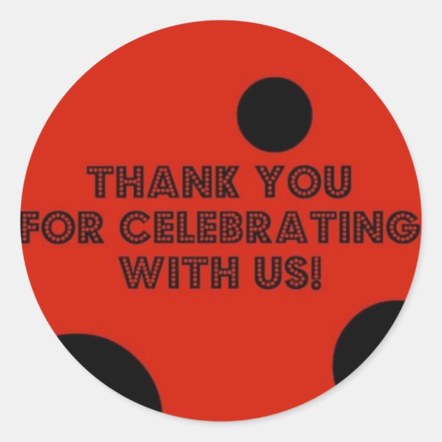 ladybug thank you sticker (Front)