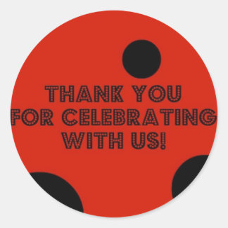 ladybug thank you sticker