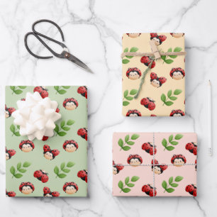LadyBug Theme Cute Kids Wrapping Paper