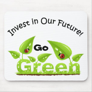 Ladybug Think Green Mouse Pad