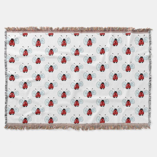 Ladybug   throw blanket (Front)