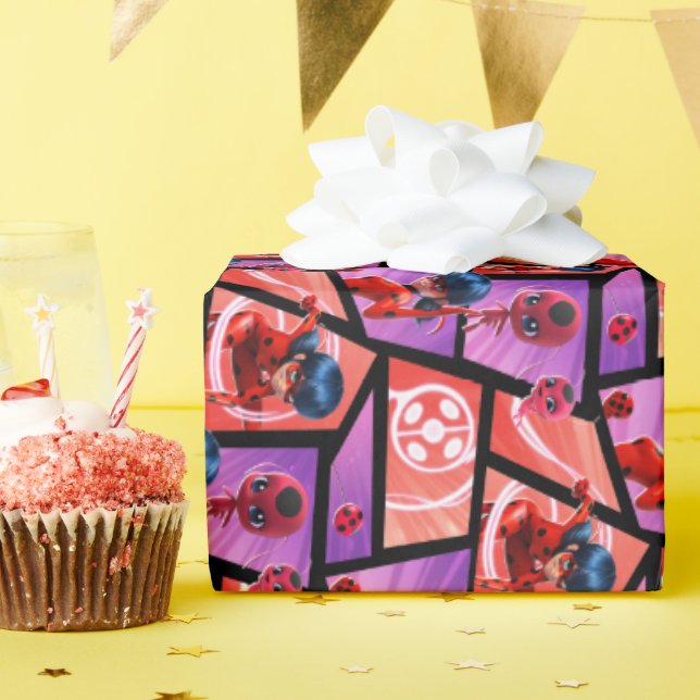 Ladybug & Tikki Pattern Wrapping Paper (Birthday Party)