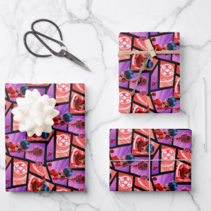 Ladybug & Tikki Pattern Wrapping Paper Sheet