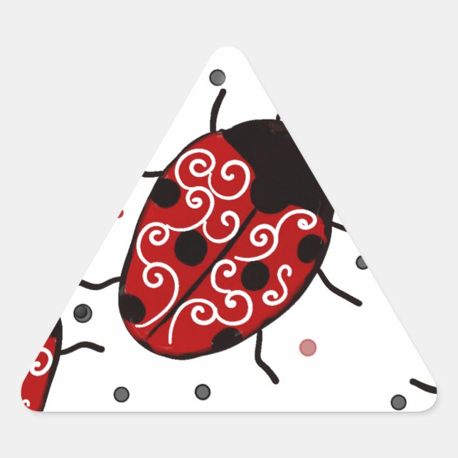 Ladybug Triangle Sticker (Front)