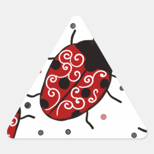 Ladybug Triangle Sticker