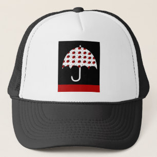 Ladybug Umbrella Design Trucker Hat