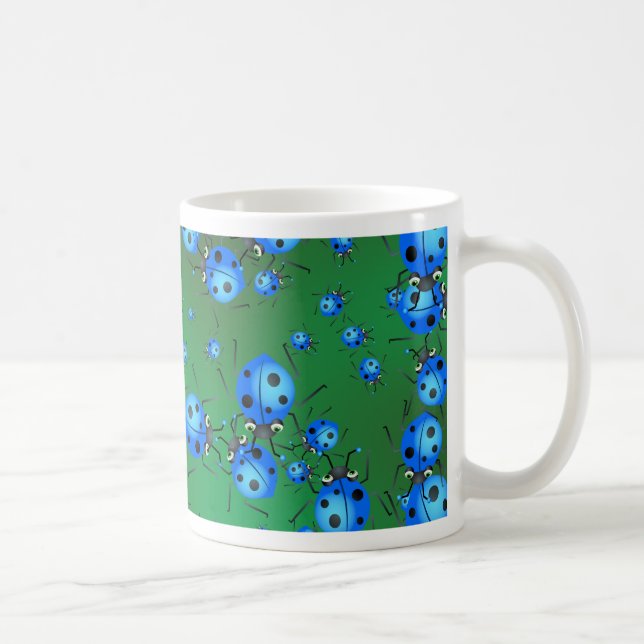 Ladybug Wallpaper Coffee Mug (Right)