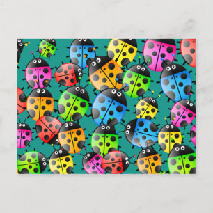 Ladybug Wallpaper Postcard