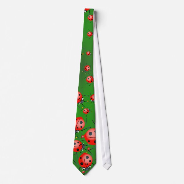 Ladybug Wallpaper Tie (Front)