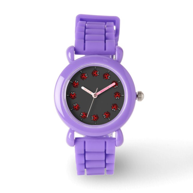 Ladybug Watch Cute Ladybird Wrist Watch Bug Gifts (Front)