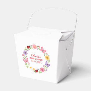 Ladybug Wildflower Baby Girl Shower Favour Box