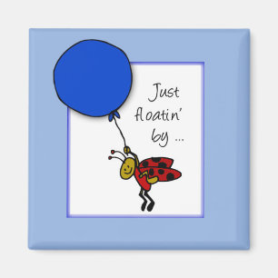 Ladybug With Blue Balloon, Thinking of You Magnet