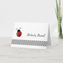 Ladybug with Dots Personalised Stationery