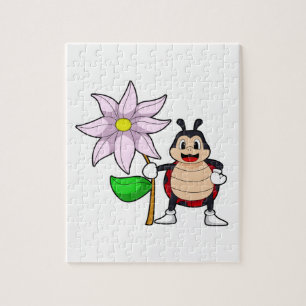 Ladybug with Flower.PNG Jigsaw Puzzle