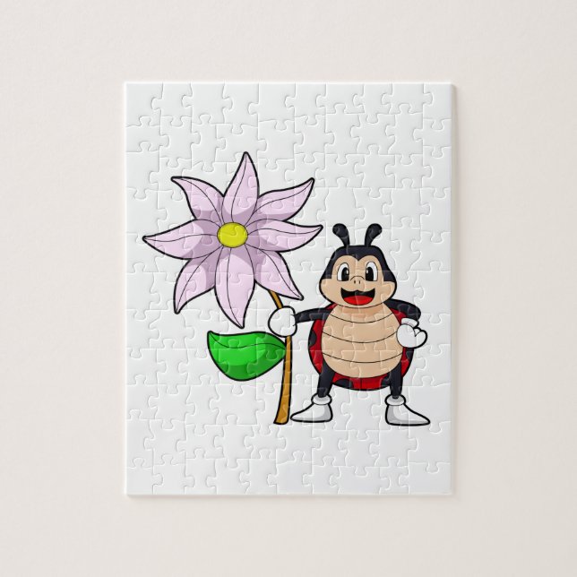 Ladybug with Flower.PNG Jigsaw Puzzle (Vertical)