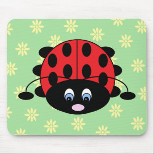 Ladybug with Flowers Mousepad