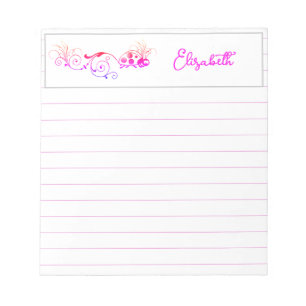 Ladybug with fun tail personalised notepad