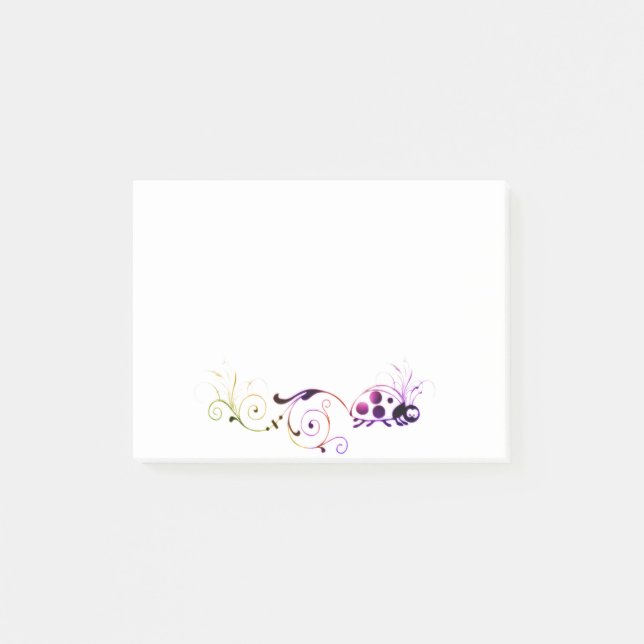 ladybug with fun tail post-it notes (Front)