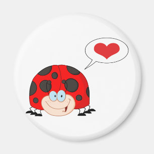 Ladybug With Speech Bubble Magnet