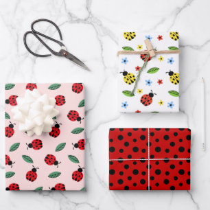 Ladybug Wrapping Paper, Insect Gift Wrap