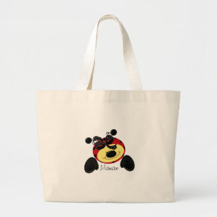 LadybugPolka-Mamaw Large Tote Bag