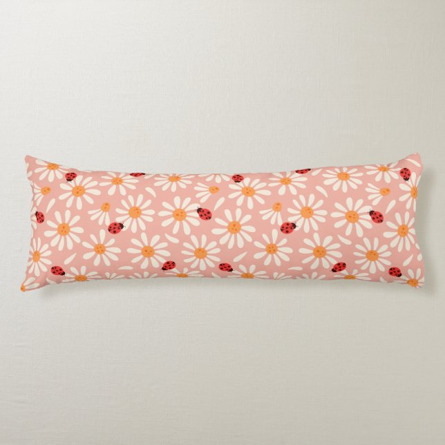 Ladybugs and Daisies Body Cushion (Front)