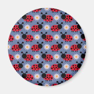 Ladybugs and Daisies Pattern Magnet
