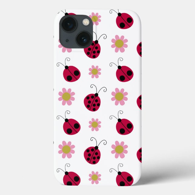 Ladybugs and Flowers Case-Mate iPhone Case (Back)