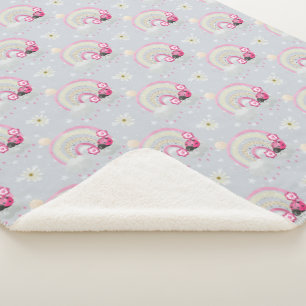 Ladybugs and Rainbows Sherpa Blanket