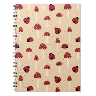 Ladybugs and Red Mushrooms Notebook