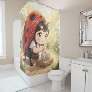 Ladybugs and the Hidden Nectar Kingdom.1 Shower Curtain
