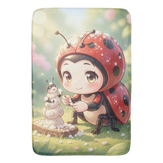 Ladybugs and the Hidden Nectar Kingdom.7 Bath Mat (Front Vertical)