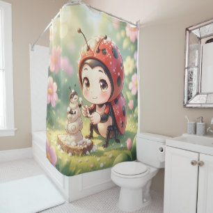 Ladybugs and the Hidden Nectar Kingdom.7 Shower Curtain