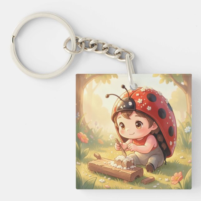 Ladybugs and the Hidden Nectar Kingdom Key Ring (Front)