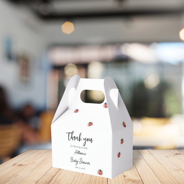 Ladybugs Baby Shower Favour Box (Creator Uploaded)