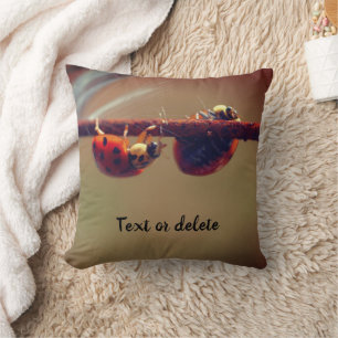 Ladybugs Balancing Personalised Cushion