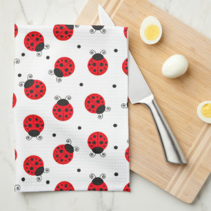 Ladybugs Birthday Party Gift Tea Kitchen Towels
