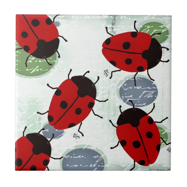 LADYBUGS CERAMIC TILE (Front)