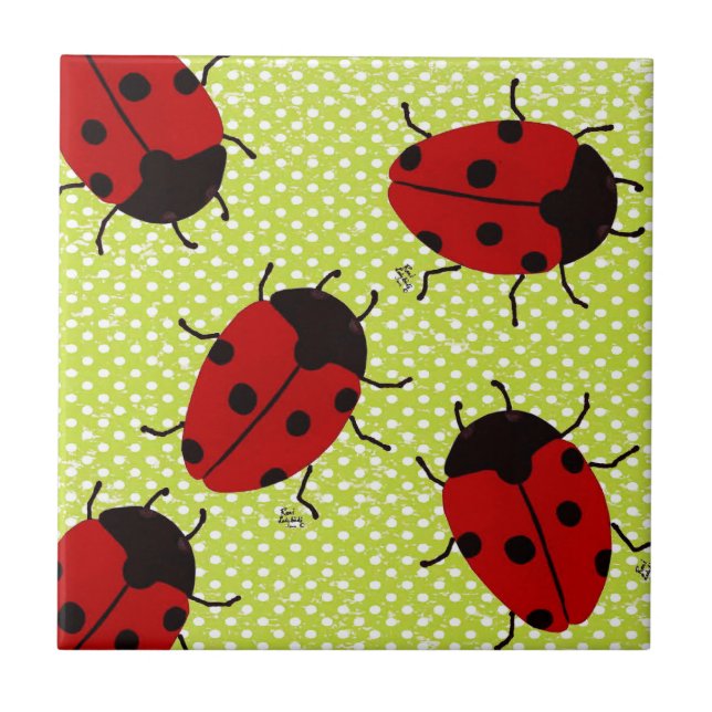 LADYBUGS CERAMIC TILE (Front)