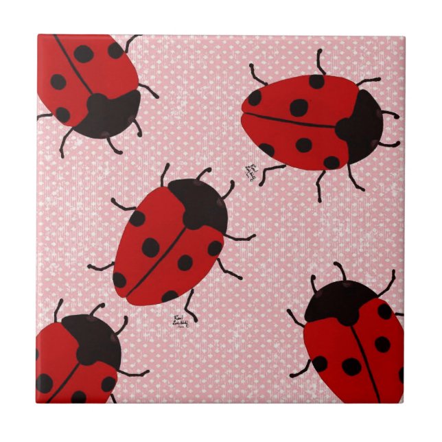 LADYBUGS CERAMIC TILE (Front)